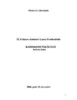 Referāts 'Radiokomunikācijas', 1.