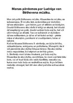 Eseja 'Manas pārdomas par Ludviga van Bēthovena mūziku', 1.