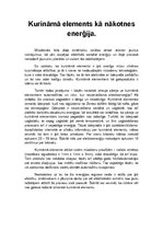 Eseja 'Kurināmā elements kā nākotnes enerģija', 1.