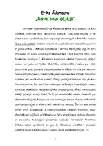 Konspekts 'Erika Ādamsona romāna "Sava ceļa gājējs" analīze', 1.