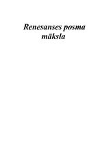 Konspekts 'Renesanses posma māksla', 1.