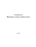 Referāts 'Bioloģiskā un sociālā attiecība cilvēkā', 1.