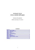 Konspekts 'Eckhart Tolle "Stillness Speaks" - Summary with Supplement', 1.