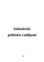 Eseja 'Sabiedriski politiskie raidījumi', 1.