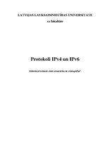 Referāts 'Interneta protokoli IPv4 un IPv6', 1.