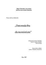 Referāts 'Datormācība', 1.