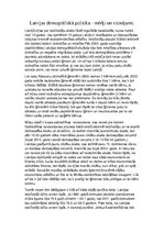 Eseja 'Latvijas demogrāfiskā politika', 1.