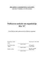 Diplomdarbs 'Noliktavas uzskaite un organizācija SIA "S"', 1.
