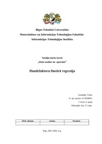 Referāts 'Daudzfaktoru lineārā regresija', 1.