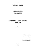 Referāts 'Noziedzīga nodarījuma analīze. Kāzuss', 1.
