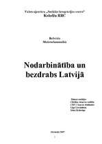 Referāts 'Bezdarbs un nodarbinātība Latvijā', 1.