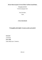 Prakses atskaite 'Pedagoģiski psiholoģiskā vērojumu prakse', 1.