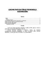 Referāts 'Likums par kultūras pieminekļu aizsardzību', 1.