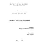 Referāts 'Senās Romas juristu mācība par tiesībām', 1.