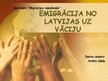 Prezentācija 'Emigrācija no Latvijas uz Vāciju', 1.