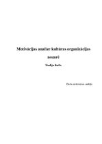 Referāts 'Motivācija', 1.