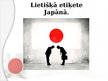 Prezentācija 'Lietišķā etiķete Japānā', 1.