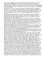 Eseja 'Ernest Hemingway: Do The Writings Mirror the Man?', 1.