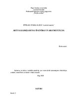 Referāts 'Artusa Kaimiņa runas īpatnības un argumentācija', 1.