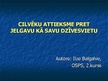 Prezentācija 'Cilvēku attieksme pret Jelgavu kā savu dzīvesvietu', 1.