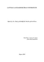 Referāts 'Agresija, tās cēloņi, psiholoģiskā iedarbe, pārvarēšana', 1.