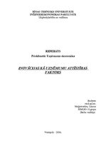Referāts 'Inovācijas kā uzņēmumu attīstības faktors', 1.