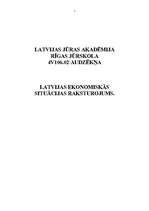 Referāts 'Latvijas ekonomiskās situācijas raksturojums', 1.