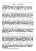 Konspekts 'Ilonas Leimanes romāns "Vilkaču mantiniece"', 1.