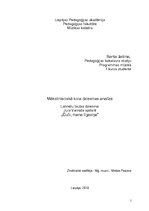 Referāts 'Mākslinieciskā kora dziesmas analīze latviešu tautasdziesmai Jura Vaivoda apdarē', 1.