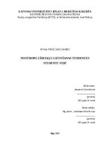Diplomdarbs 'Nootropo līdzekļu lietošanas tendences studentu vidū', 1.