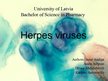 Prezentācija 'Herpes Viruses', 1.