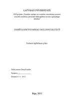 Prakses atskaite 'Pacienta izglītošanas plāns', 1.