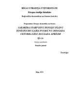 Referāts 'Sakarība starp divu pensiju plānu ienesīgumu', 1.