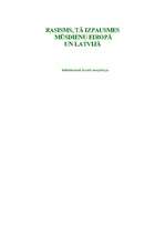 Referāts 'Rasisms, tā izpausmes mūsdienu Eiropā un Latvijā', 1.