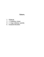 Konspekts 'Selekcija', 1.