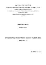 Konspekts 'Kvalifikācijas eksāmens', 1.