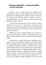 Konspekts 'Skolas pedagoģiskā procesa sastāvdaļa', 1.