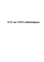 Konspekts 'FAT un NTFS salīdzinājums', 1.