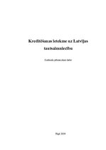 Referāts 'Kreditēšanas ietekme uz Latvijas tautsaimniecību', 1.