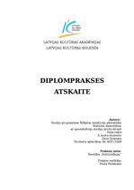 Prakses atskaite 'Diplomprakses atskaite', 1.