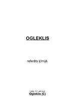 Referāts 'Ogleklis', 1.