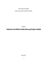 Referāts 'Interešu konflikta ievērošana policijas darbā', 1.