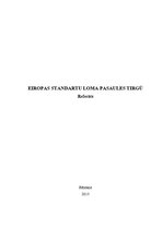 Referāts 'Eiropas standartu loma pasaules tirgū', 1.