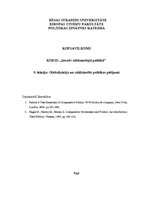 Konspekts 'Globalizācija un salīdzinošās politikas pētījumi', 1.