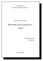 Referāts 'Vērtspapīru tirgus informācijas analīze', 1.