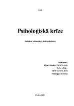 Referāts 'Psiholoģiskā krīze', 1.