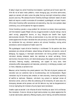 Eseja 'Online Friendships', 1.