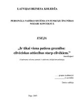 Eseja 'Saskarsme', 1.