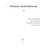 Referāts 'Dictionaries and the Modern Time', 1.