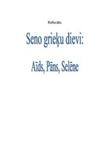 Referāts 'Seno grieķu dievi: Aīds, Pāns, Selēne', 1.